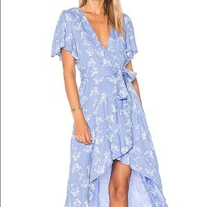 Pax Wrap Dress in Cornflower